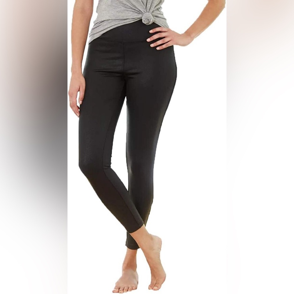 Knox Rose‎ Women’s Faux Leather High-Waisted Leggings Size M
